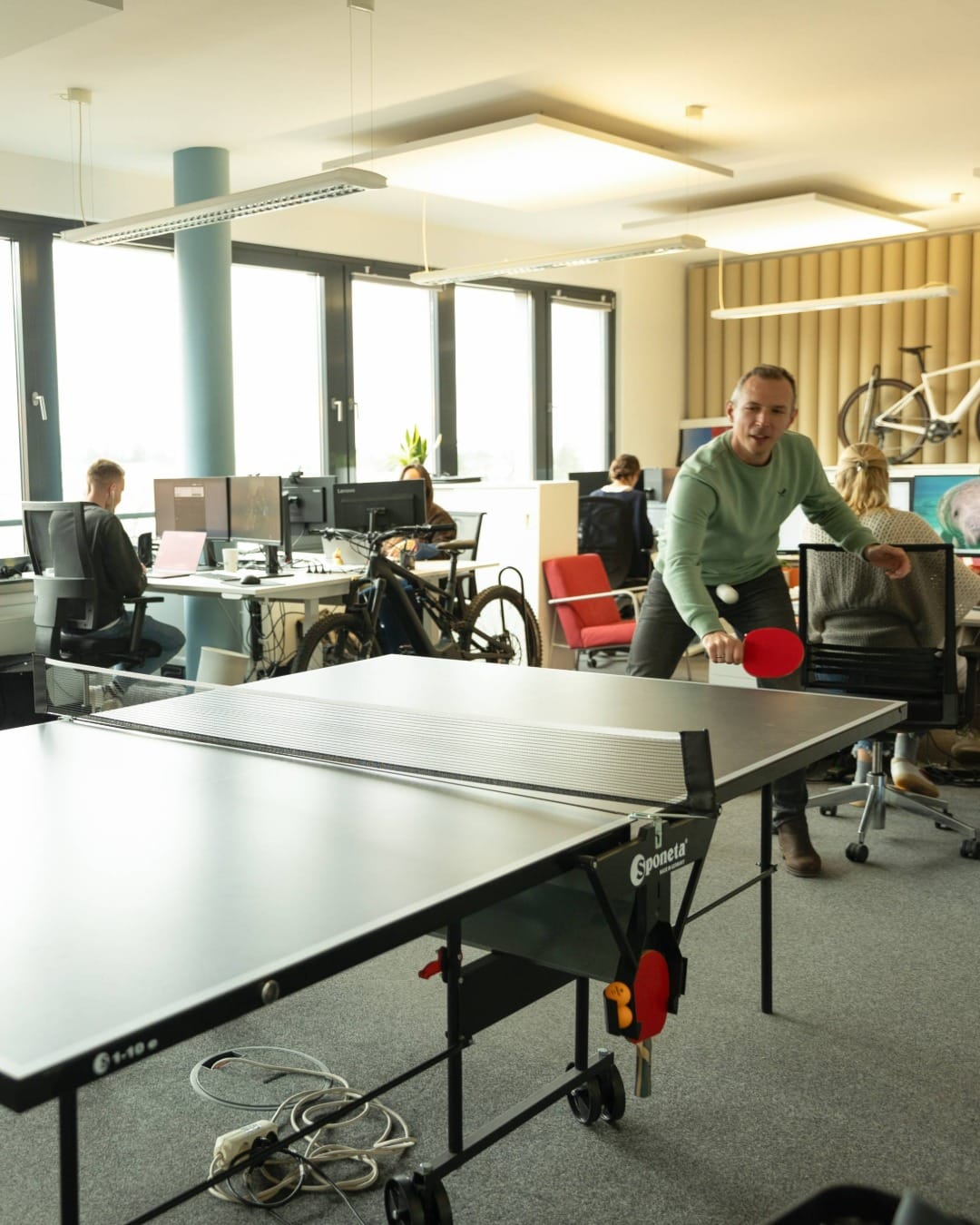 Professional team working together